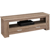 48" TV Stand in Dark Taupe w/ 2 Storage Drawers